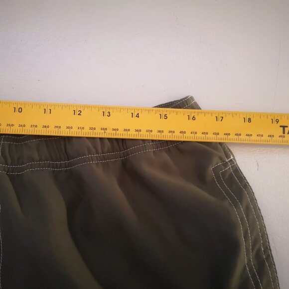 Ocean Pacific Men's Size Large Moss Green Straight Fit Elastic Waist Swim Shorts - Picture 8 of 10